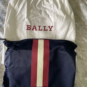 Bally Navy and Burgundy Tote Bag